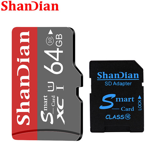 SHANDIAN-tarjeta Micro SD gris, cámara Digital, memoria de expansión de capacidad de 8GB, 16GB, 32GB, 64GB, 128GB, regalo gratis viene con tarjeta SD adaptable ► Foto 1/6