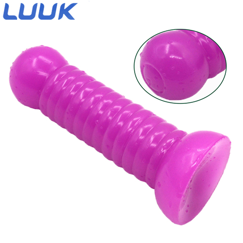 LUUK-consolador grande de 18,5 cm con forma de oruga para mujer, Juguetes sexuales con ventosa, tapón Anal, productos de masturbación para flirteo ► Foto 1/6