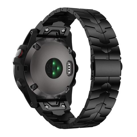 GORPIN Fenix 6 banda 22mm de Metal de titanio Ajuste rápido correa de reloj para Garmin Fenix 5 Garmin Fenix 5 Plus Fenix 6 Pro pulsera DLC de plata ► Foto 1/5