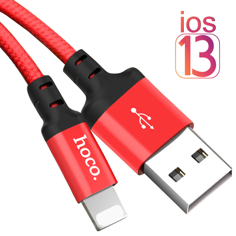 HoCo Cable USB para iPhone 11 pro max Xr X Xs X 8 7 6 plus 6s 5 plus iPad 2A rápido Cable de carga de Cable de datos del teléfono móvil Cable 1m 2m ► Foto 1/6