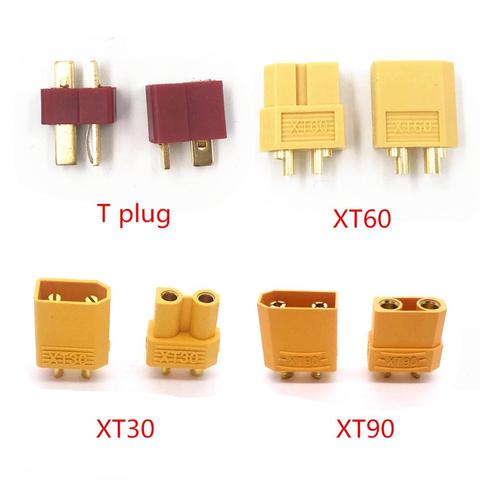 XT30 XT60 XT60H XT90 EC2 EC3 EC5 EC8 T enchufe 3,5mm Banana conector de batería conjunto hembra conector de Banana chapado en oro para piezas de control remoto ► Foto 1/5