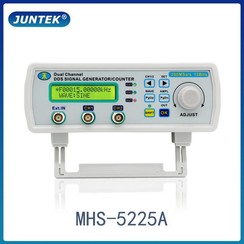 JUNTEK MHS5200A, 25 MHZ, de doble canal Generador de señal digital, generador de frecuencia DDS, generador de frecuencia, onda arbitraria/pulso ► Foto 1/6