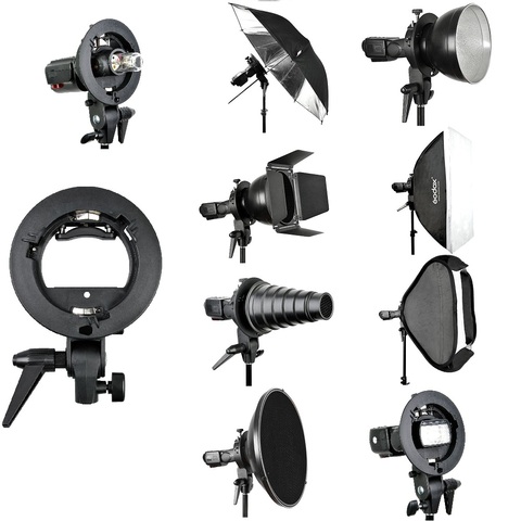 Godox-soporte tipo S Bowens para Speedlite Flash Snoot, Softbox, paraguas Reflector de plato de belleza, tt860II, TT850II, TT685 ► Foto 1/6