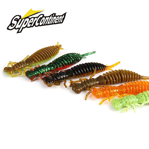 2022 nueva Larva suaves señuelos de 50mm 62mm 85mm pesca Artificial señuelos de silicona bajo Pike Minnow Swimbait Jigging de cebos gusano ► Foto 1/5