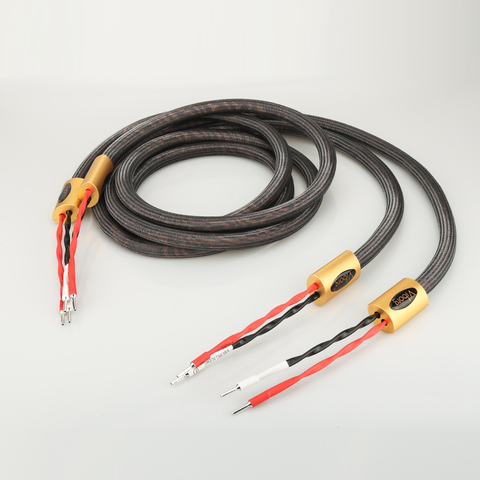 Fever-cable de altavoz con conector banan de cobre puro, conector de altavoz hifi profesional con firma 6N de nombre, color plata pura ► Foto 1/6