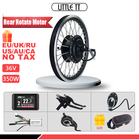 Kit de conversión de bicicleta eléctrica, Motor de buje giratorio trasero de 36V y 350W, rueda de 16-29 pulgadas, 700C ► Foto 1/6