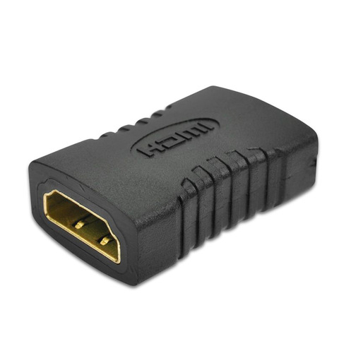 Adaptador HDMI hembra a hembra, cable hembra de paso recto, negro, compatible con HDMI ► Foto 1/5