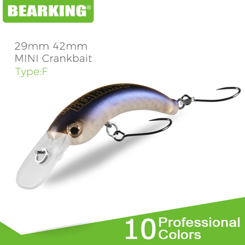 BEARKING 29mm 42mm Señuelos de Pesca cebo duro trucha Mini Crankbait aparejos de pesca Wobbler agua dulce Minnow manivela Artificial ► Foto 1/6