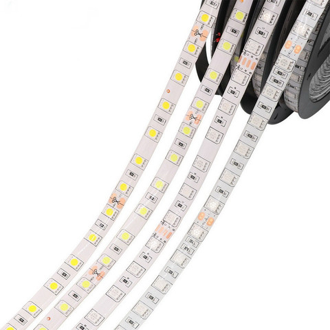 Tira de luces LED Flexible para decoración del hogar, cinta de luz de 5M SMD 2835 5050, CC de 12V, color blanco cálido, 60LED/m RGB, resistente al agua, Ruben ► Foto 1/6