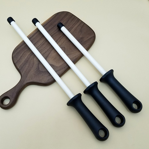 Afilador de cuchillos con varilla de cerámica (circonia), ABS, para manejar el afilado de cuchillos de acero para Chefs, asistente de cocina, musat, 1 Uds. ► Foto 1/6