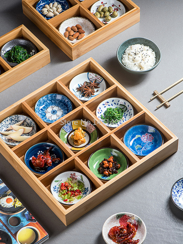Platos de Sushi pequeños de estilo japonés, aperitivos de cerámica para el hogar, aperitivos, platos de postre, olla caliente, condimentos, platos de inmersión ► Foto 1/6