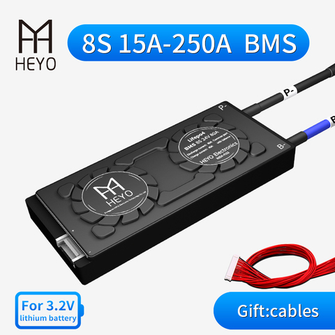 HEYO lifepo4 Lipo 8s 24v 29,6 v 20A 40A 60A 80A 100A 200A equilibrio BMS baterías de litio bms común puerto e-biycycle ebike e-scooter ► Foto 1/5