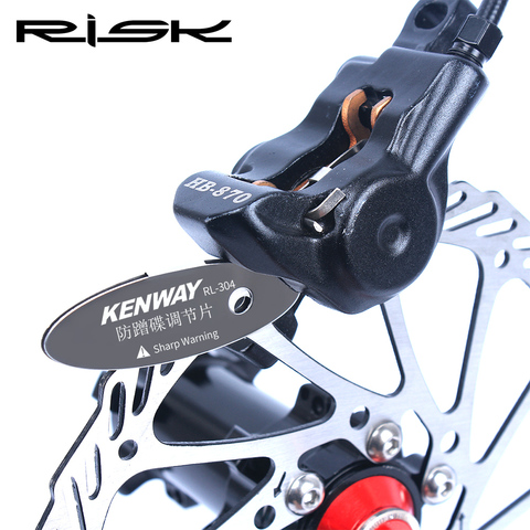 RISK-pastillas de freno de disco MTB, herramienta de ajuste, almohadillas de bicicleta, almohadillas de freno, alineación de rotores, espaciador, Kit de reparación de bicicleta ► Foto 1/5