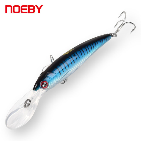 NOEBY Trolling Minnow Señuelos de Pesca flotante de 120mm 140mm lento se hunde cebos artificiales 9046 agua salada Wobblers aparejos de pesca ► Foto 1/6