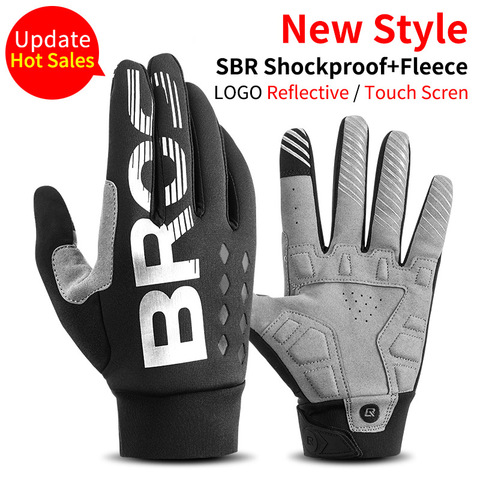 ROCKBROS-guantes de ciclismo con pantalla táctil, resistentes al agua, térmicos, cálidos, para motocicleta, equipo deportivo para invierno y otoño ► Foto 1/6