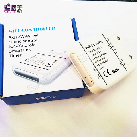 16 millones de colores Wifi 5 canales RGBW/WW/CW led controlador smartphone control de música y temporizador modo magic home wifi led controlador ► Foto 1/2