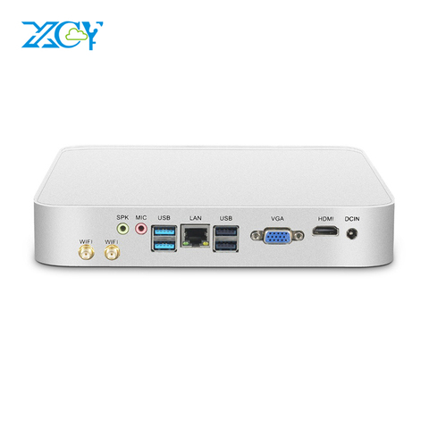 XCY-Mini Pc Intel Core i7, i3, i5, 7200U, 7500U, Win10, caja de ordenador de oficina, Linux, Tv, Minipc, HDMI, VGA, WiFi, Gigabit, Ethernet, 6x USB ► Foto 1/6