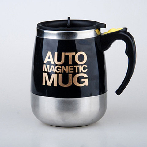 Taza magnética automática de acero inoxidable para café, agitadora inteligente de leche y zumo, 400ml ► Foto 1/6