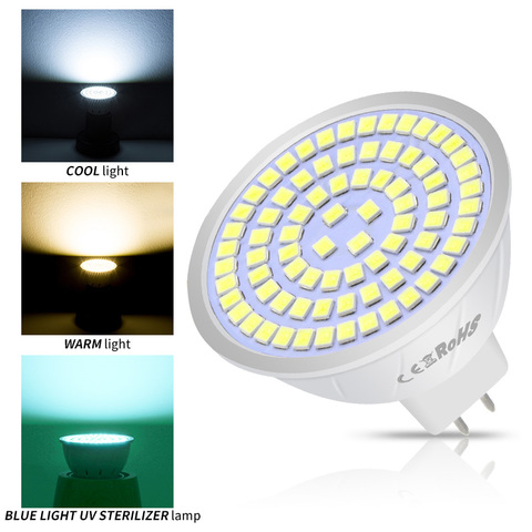 220 V GU10 foco LED MR16 lámpara GU5.3 bombilla de luz E27 maíz Led lampara B22 bombillas led E14 gu 10 COB 2835 luz 5 W 7 W 9 W ► Foto 1/6