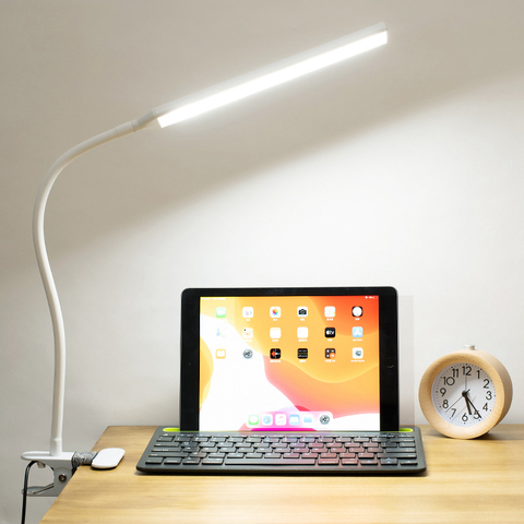 Abrazadera plegable LED de 360 ° para lámpara de escritorio, protección ocular, lámpara de mesa recargable, luz con Clip para lectura de cama, trabajo y computadoras ► Foto 1/6