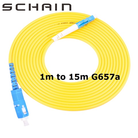 Upc SC LC UPC Patchcord 1m a 15m de Cable de fibra óptica parche de PVC de 2,0mm G657 de fibra de Jersey SM FTTH Cable óptico SC LC conector APC ► Foto 1/1