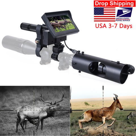 Noche visión Riflescope miras de caza vista Cámara LED infrarrojo IR claro de visión dispositivo para Rifle de La Noche de caza ► Foto 1/6