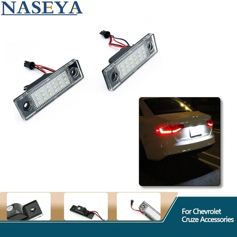 2 uds 18LED coche luz de placa de matrícula Auto Led de luz para Chevrolet Cruze 2006 ~ accesorios de coche ► Foto 1/6