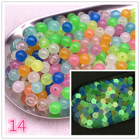 Cuentas luminosas fuertes que brillan en la oscuridad, cuentas espaciadoras sueltas para joyería, accesorios de pulsera DIY, 6-12mm, nuevas ► Foto 1/5