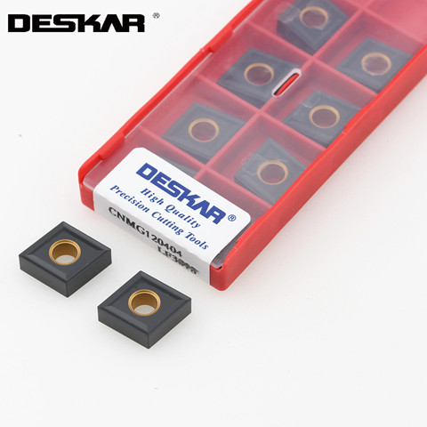 10 Uds DESKAR CNMG120404 LF3018 CNMG120408 LF3018 Herramientas de Torneado CNC insertos de carburo de corte de torno para el caso de hierro ► Foto 1/6