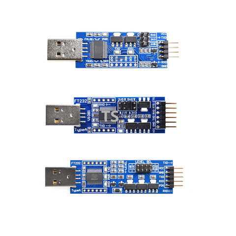 USB a TTL 1,8 V/3,3 V/5V USB a UART1.8V Puerto USB a serie FT232 actualización flash FT232 CP2102 CH340 ► Foto 1/1