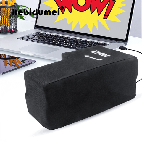 Kebidumei-Botón de almohada de descompresión con USB, tecla de retorno grande, para ventilación de oficinas, cualquier juguete, alivio del estrés ► Foto 1/6