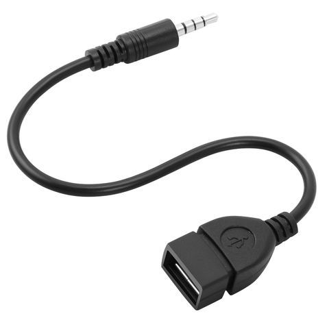 Conector de Audio auxiliar de 3,5mm a USB 2,0, convertidor de adaptador OTG, Cable auxiliar USB para teléfono móvil, altavoz MP3, disco U, flash USB ► Foto 1/5