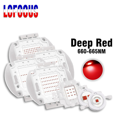 Chip LED COB para crecimiento de fruta, planta DIY de luz roja profunda de 660nm, 1W, 3W, 5W, 10W, 20W, 30W, 50W, 100 W, para 1, 3, 5, 10, 30, 50, 100 W ► Foto 1/6