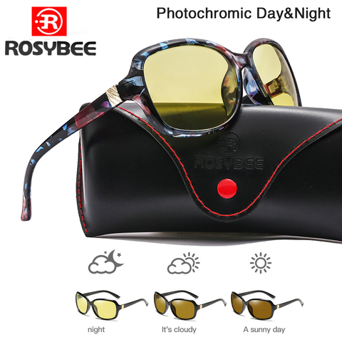 Gafas de sol fotocromáticas para mujer, lentes de sol fotocromáticas de lujo con visión nocturna y diurna, polarizadas, originales con caja, 2022 ► Foto 1/6