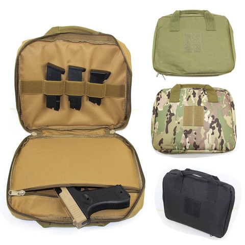 Funda de pistola táctica, bolsa de transporte con bolsa para revistas, militar, portátil, porta pistola acolchada suave ► Foto 1/6