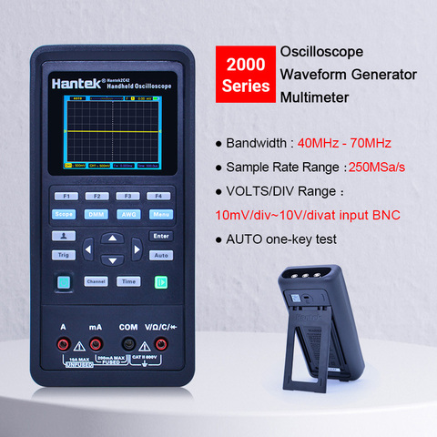 Osciloscopio Digital, generador de forma de onda, multímetro, USB portátil, 2 canales, 40mhz, 70mhz, pantalla de resaltado a Color, medidor de prueba ► Foto 1/6