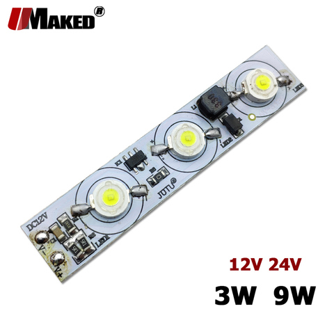 DC12V-24V de alta potencia de 3LED, modelo PCB, 3W, 9W, blanco cálido, frío, rojo, verde, azul, RGB, amarillo, para batería/luz solar ► Foto 1/6