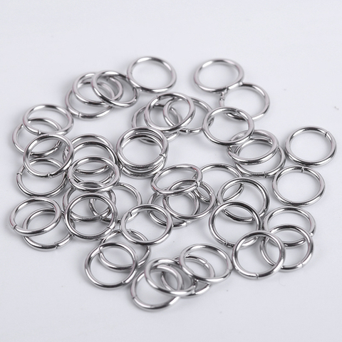 100-200 Uds. Anillos abiertos de acero inoxidable para hacer joyería conectores anillos divididos accesorios Diy joyería hallazgos suministros ► Foto 1/6