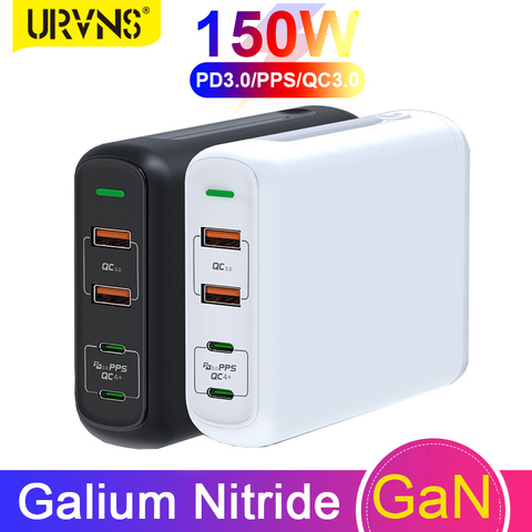 URVNS 150W PD QC 4,0 3,0 GaN cargador rápido con doble tipo C 100W PPS adaptador de corriente de carga rápida para MacBook Pro, Lenovo, iPhone ► Foto 1/6