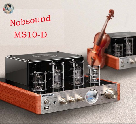 Nobsound-Amplificador de tubo con Bluetooth MS-10DMK, preamplificador estéreo para fiebre, 2x25W, AC220V, con pantalla ► Foto 1/4