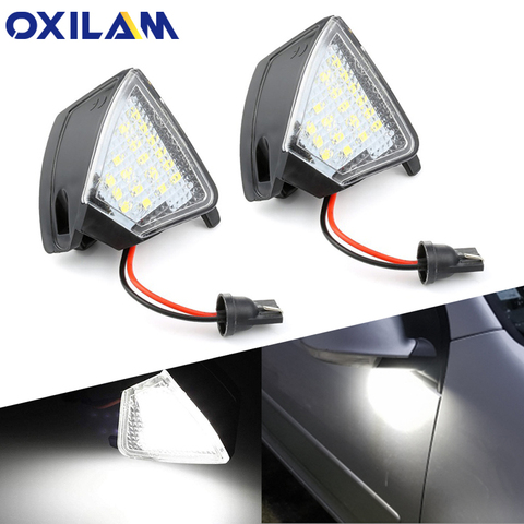 OXILAM LED bajo lado espejo charco de luz para VW Passat B5 B6 3C CC Golf 5 6 variante Plus GTI Sharan 1 2 Eos Jetta Tor conejo ► Foto 1/6