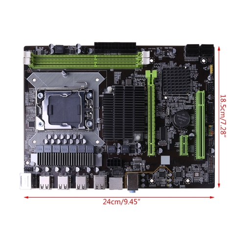 Placa base X58 LGA 1366 compatible con memoria de servidor REG ECC y placa base del procesador Xeon ► Foto 1/6
