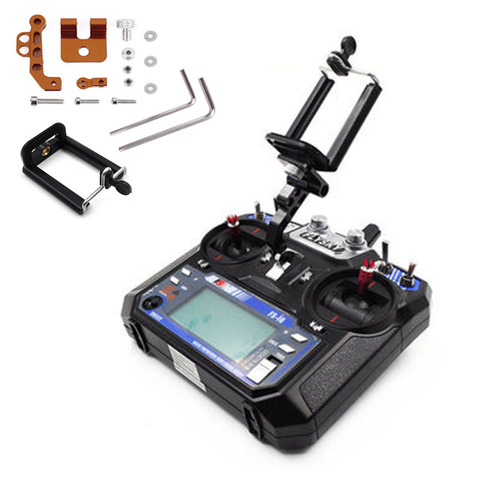 Soporte de teléfono de soporte de montaje soporte para FlySky FS-i6 i6S controlador remoto 2,4G transmisor RC Drone multicóptero con radio control partes ► Foto 1/6