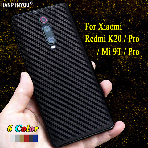 Para Xiaomi Red mi K20 7 Note 7 mi 9 SE 9T Pro A3 CC9 nueva cubierta completa etiqueta trasera piel 3D fibra de carbono teléfono película adhesiva protectora ► Foto 1/6