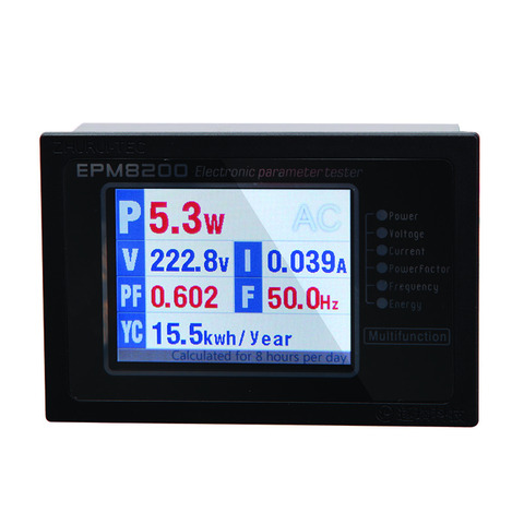 ZHURUI EPM8200 LCD TFT digital monofásico medidor de calculadora de energía CA/monitor de potencia/medidor de vatios/1000w /4A/220v ► Foto 1/4