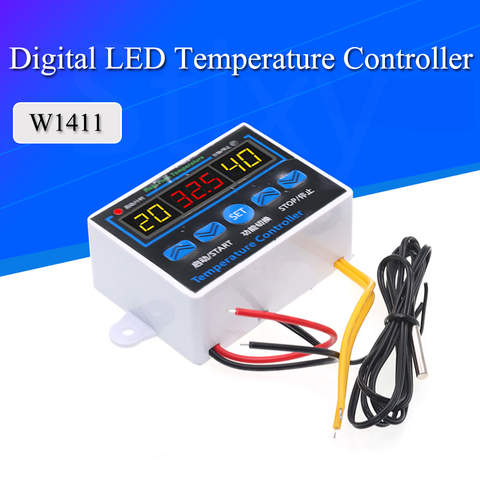 Controlador de temperatura Digital LED AC220V DC12C 10A, termostato, Sensor de interruptor de Control ► Foto 1/6