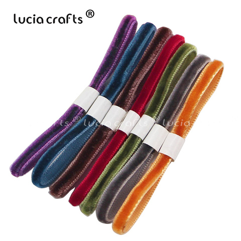 Cinta de terciopelo de una cara para el pelo, variados, 7 colores, 3mm, para manualidades para decoración artesanal, T0704 ► Foto 1/4