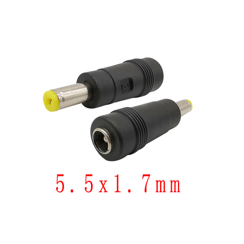 DC 5,5mm x 2,1mm hembra a 5,5x1,7mm macho DC Power Jack adaptador de enchufe conector DC Convertidor para ordenador portátil de carga ► Foto 1/5