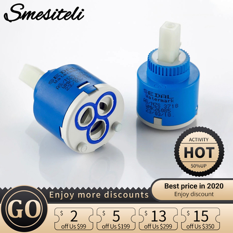 Smesiteli cerámica cartuchos para grifo 40/35/25mm cartucho mezclador bajo Torque accesorios para grifos husillo Base plana rotación libre ► Foto 1/6