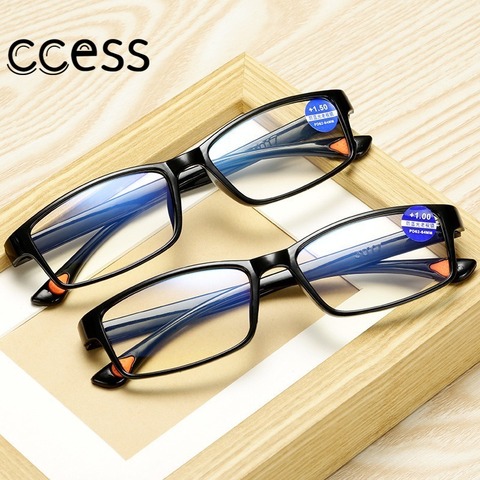 TR90 ultraligero Anti Blue-Ray gafas de lectura Anti-Luz Azul gafas de presbicia gafas de hipermetropía los lectores + 1,0, 1,5, 2,0, 2,5, 3,5 ► Foto 1/6